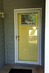 New fiberglass door and storm door