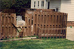 Fence exterior view - before